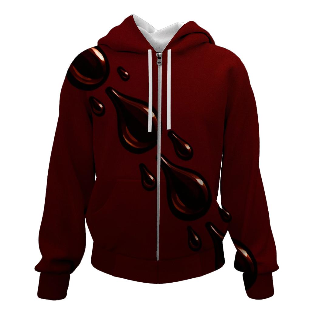 Crimson Drip Cascade heavyweight hoodies