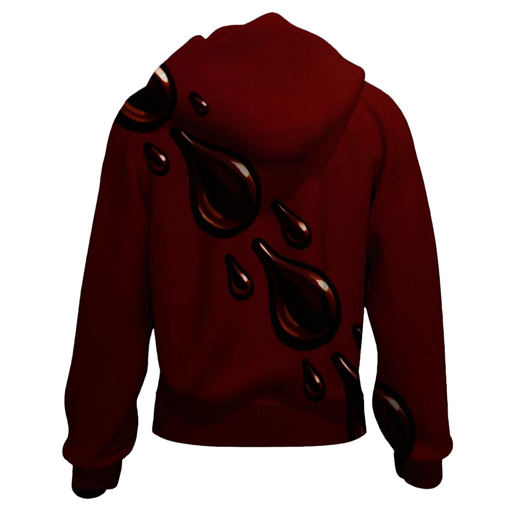 Crimson Drip Cascade heavyweight hoodies
