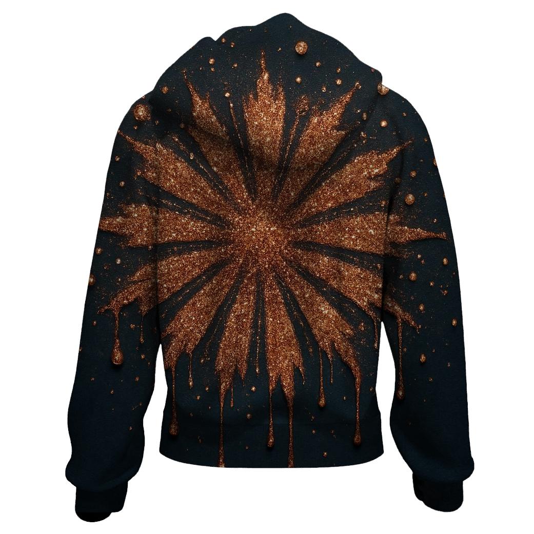 Gilded Meteor Bloom premium hoodies