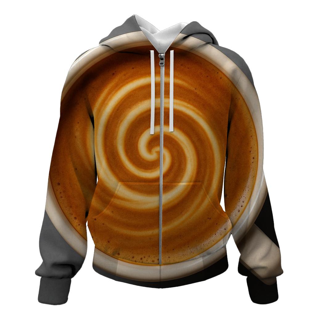 Golden Crema Spiral custom hoodies