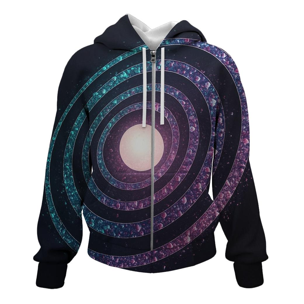 Iridescent Orbit Rings hoodie styles