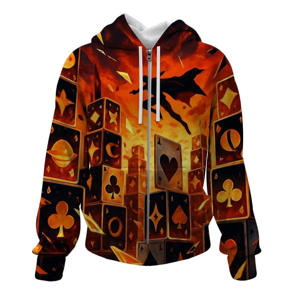 Shuffle Deck Skyline printed hoodies