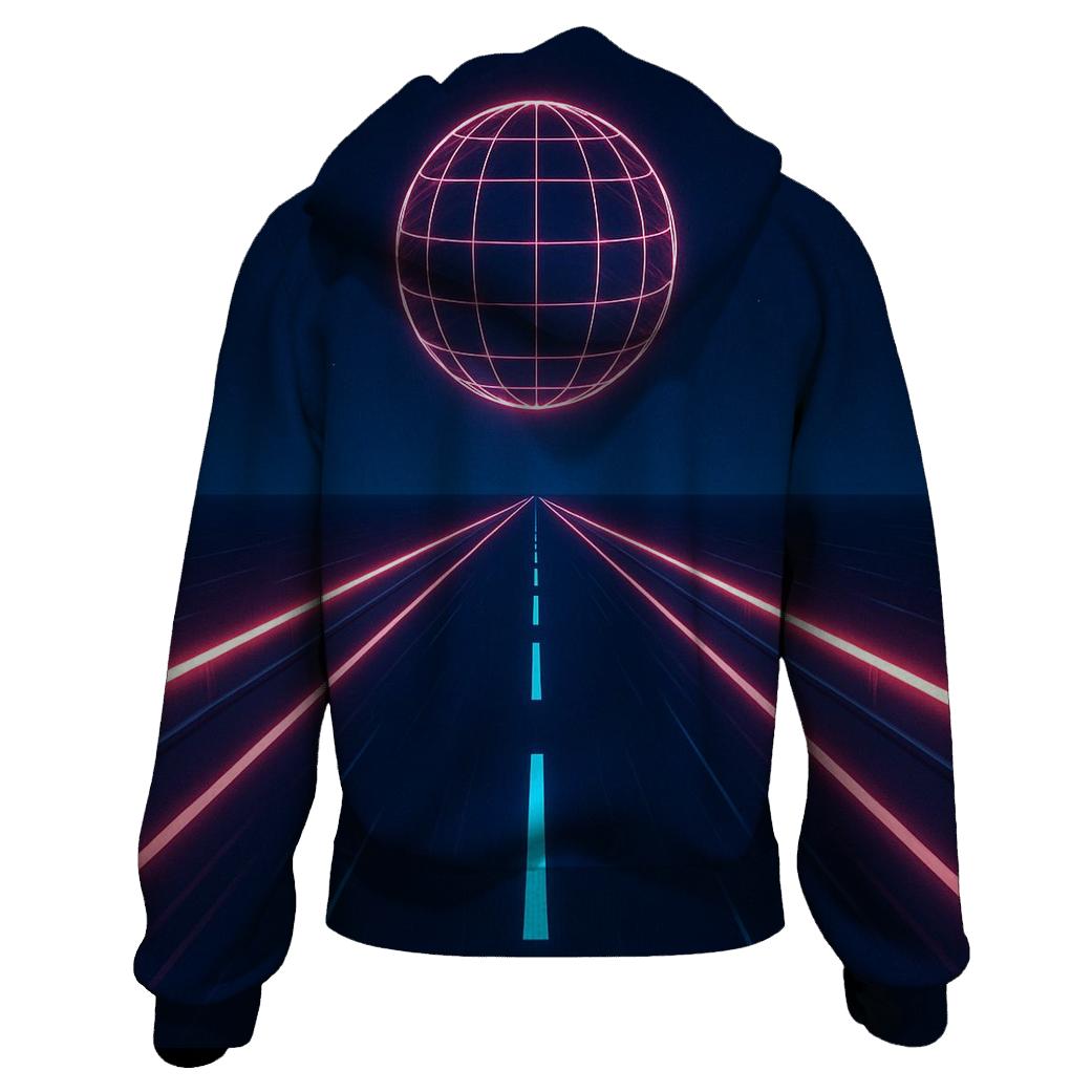 Neon Highway Night Run pullover hoodies