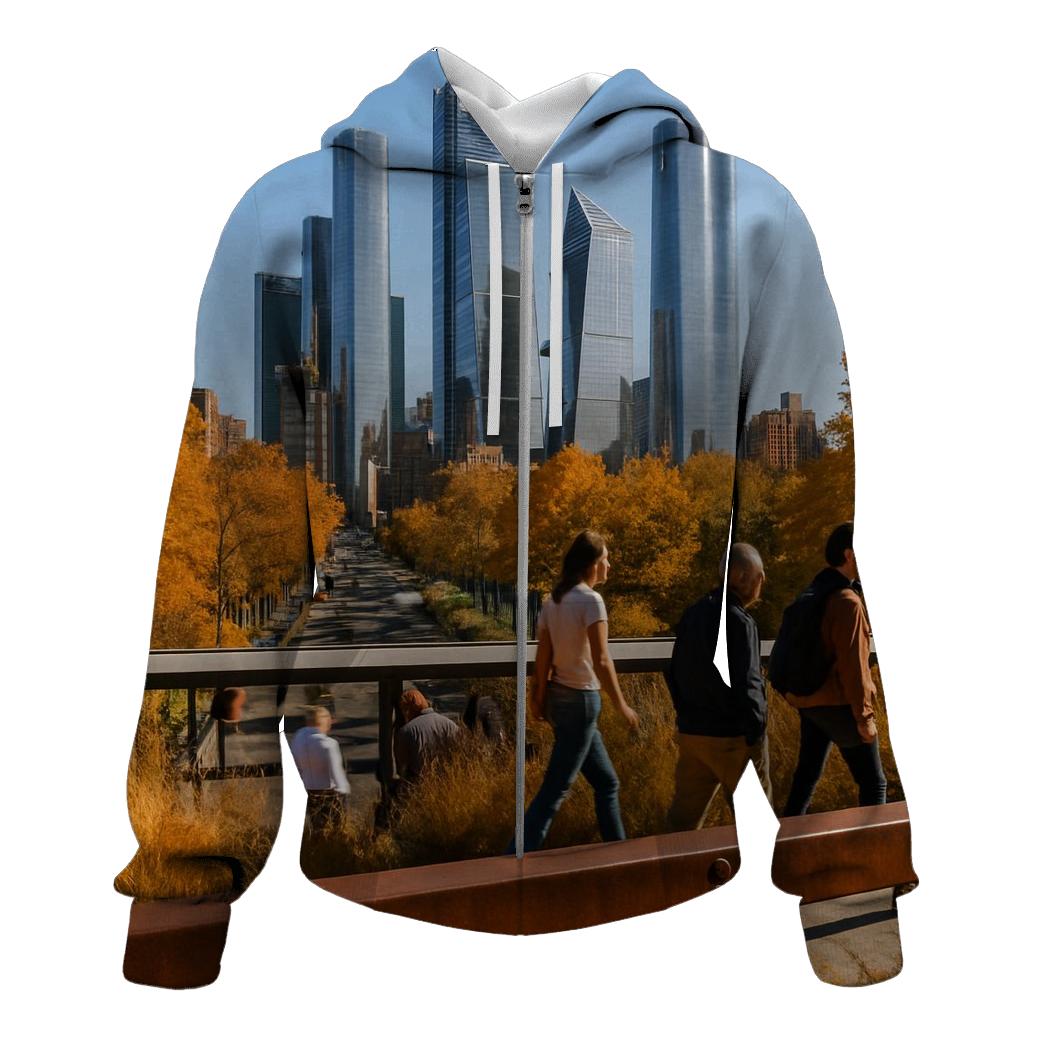 High Line Overlook Toward Hudson Yards pullover hoodies