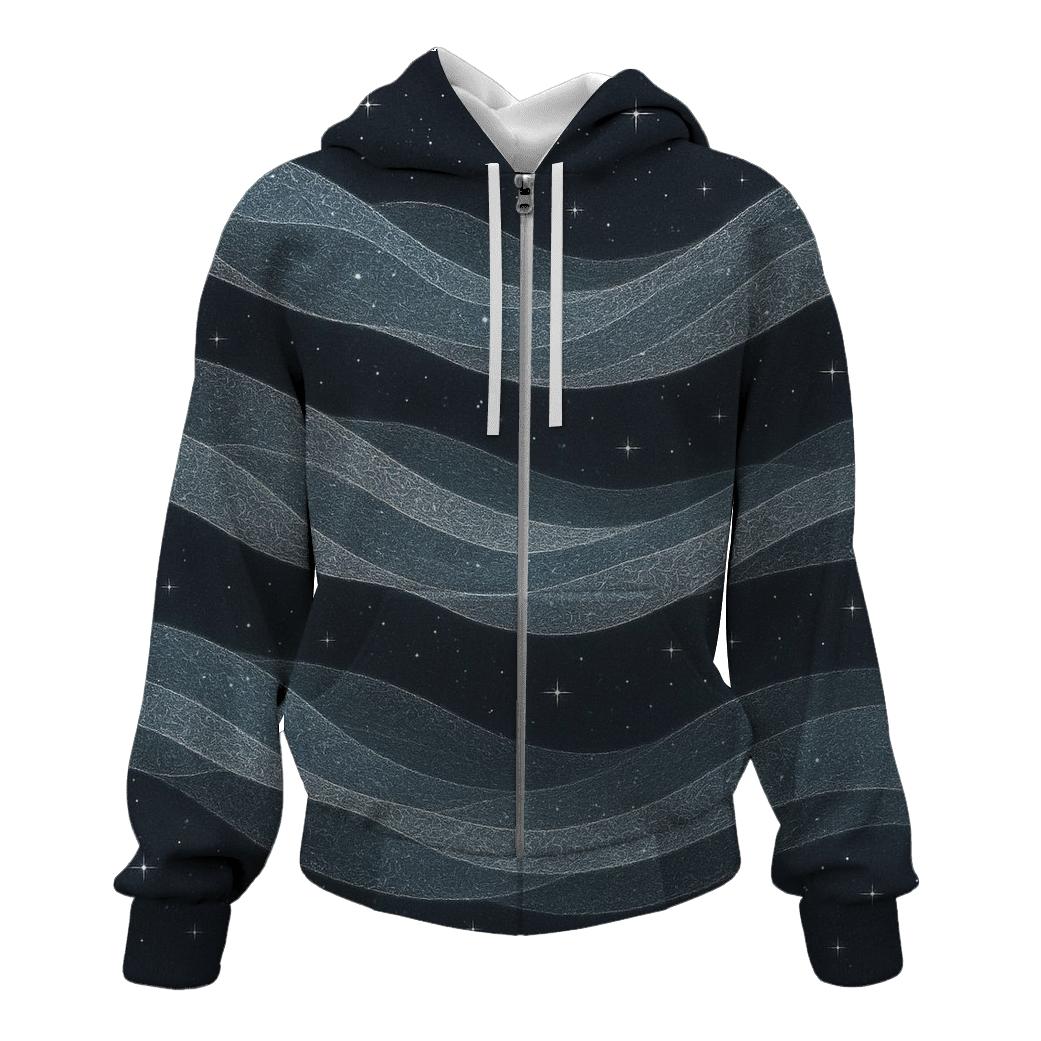 Silver Aurora Lace embroidered hoodies
