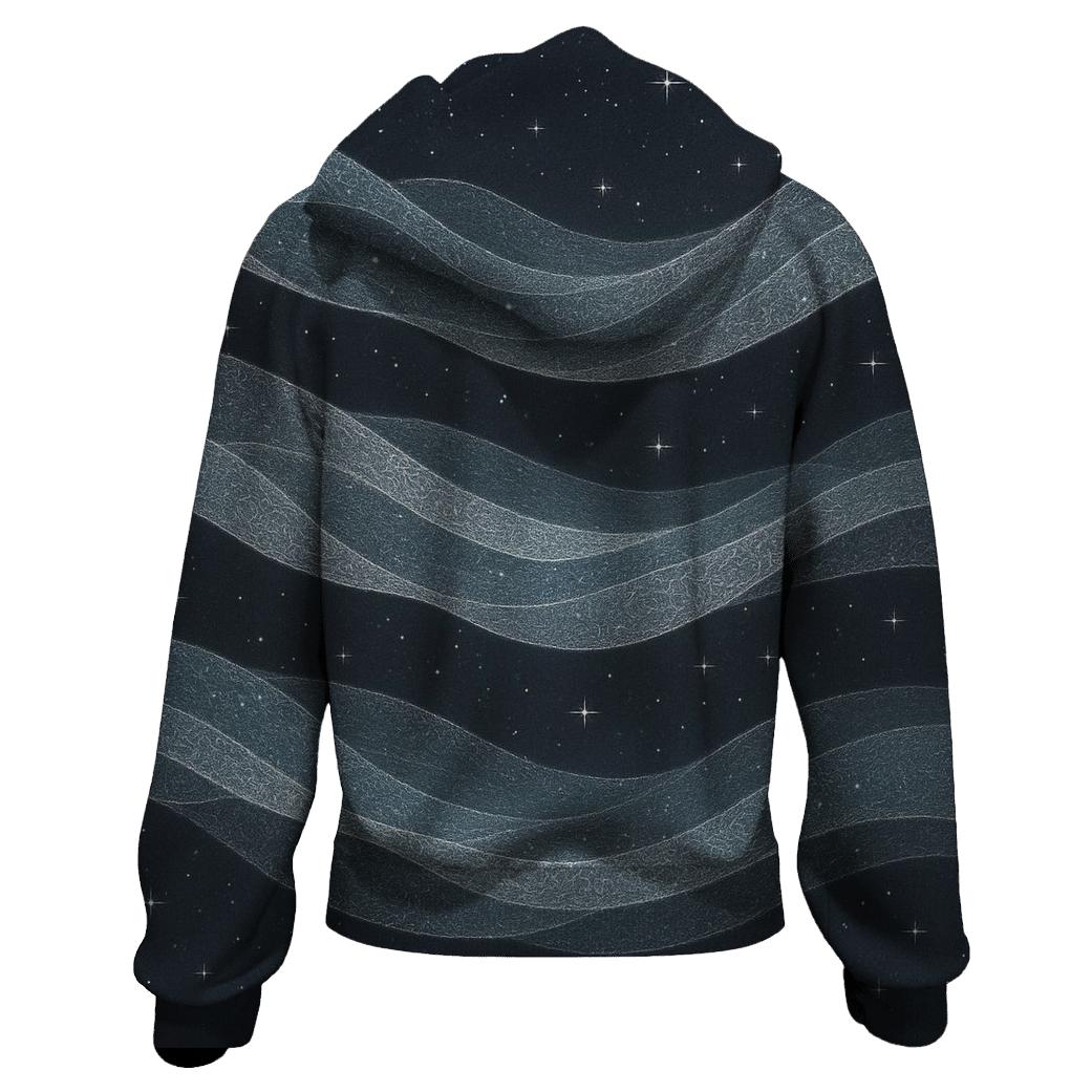 Silver Aurora Lace embroidered hoodies