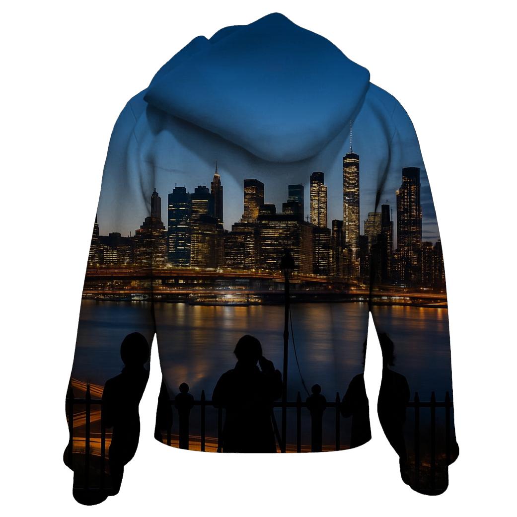 Brooklyn Heights Promenade Blue Hour Panorama pullover hoodies
