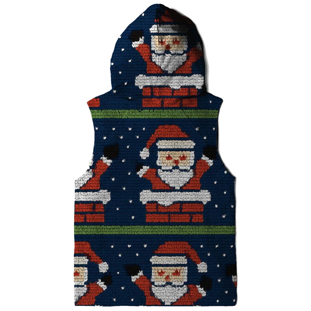 Santa Chimney Stripe Design lightweight hoodies