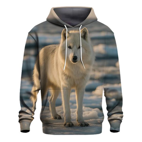Arctic Wolf On Thawing Sea Ice hoodie styles