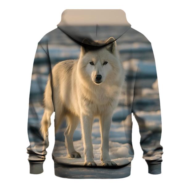 Arctic Wolf On Thawing Sea Ice hoodie styles