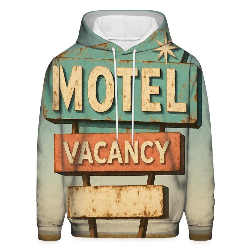 Retro Motel Roadside Sign Illustration hoodie trends