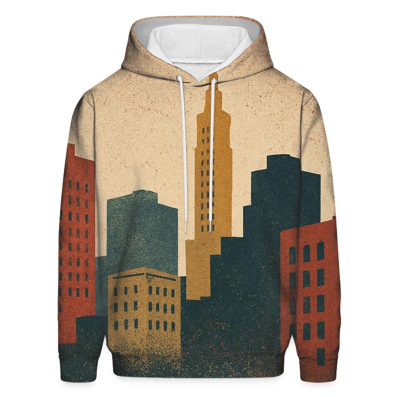 Analog Noise Skyline zip-up hoodies
