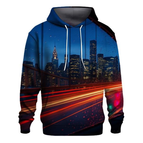 Queensboro Bridge Evening Commute Skyline designer hoodies