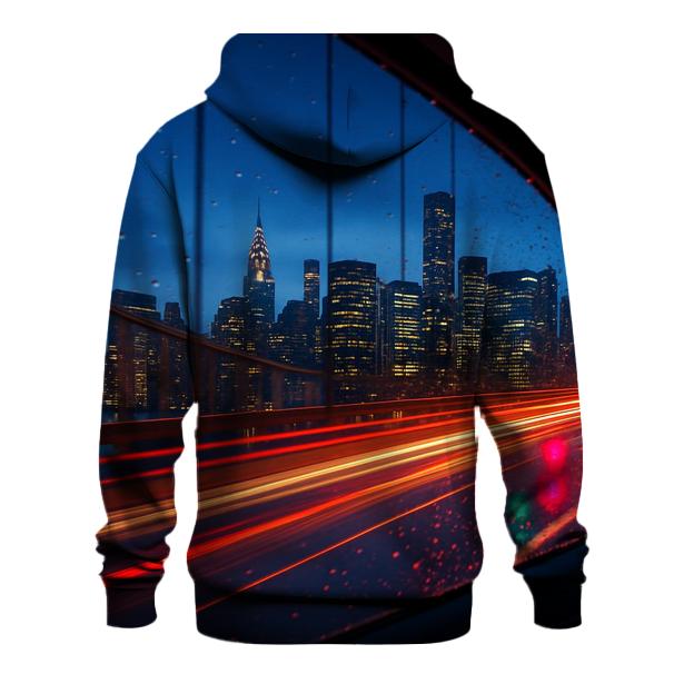 Queensboro Bridge Evening Commute Skyline designer hoodies