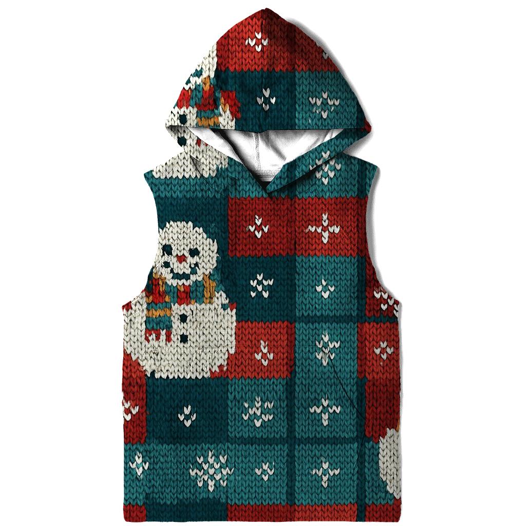 Snowman Scarf Plaid Design premium hoodies