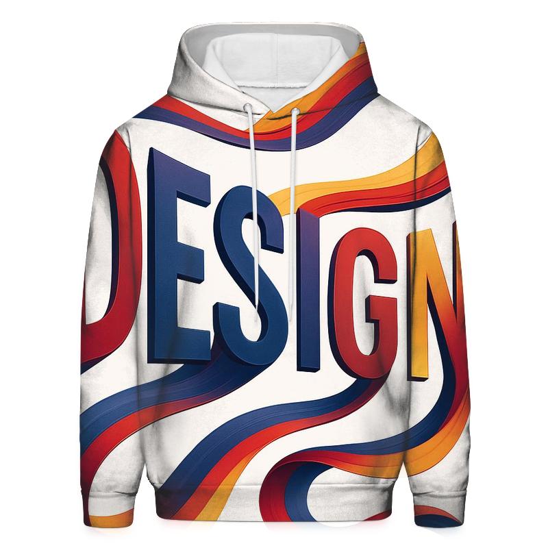 Kinetic Ribbon Typography custom hoodies