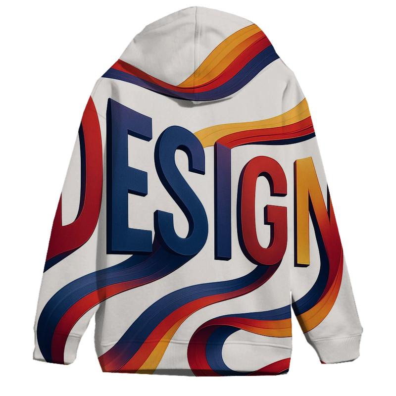 Kinetic Ribbon Typography custom hoodies