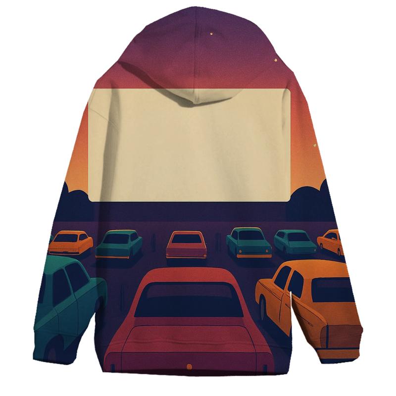 Sunset Drive In Night printed hoodies