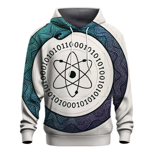 Quantum Wave Ouroboros printed hoodies