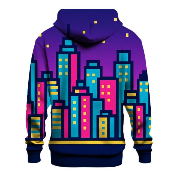Pixel Arcade Skyline hoodie trends