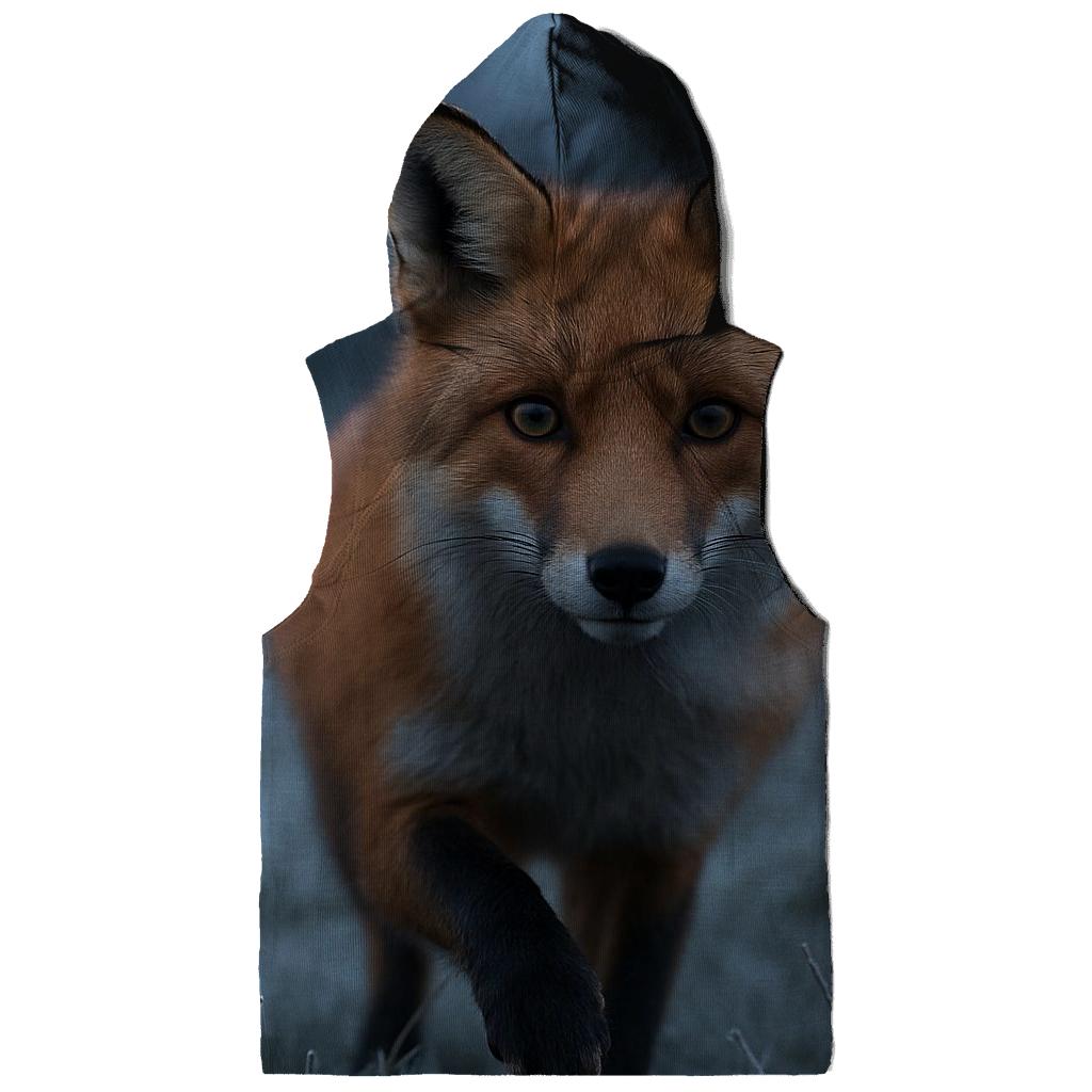 Red Fox Paused In Frosted Meadow designer hoodies