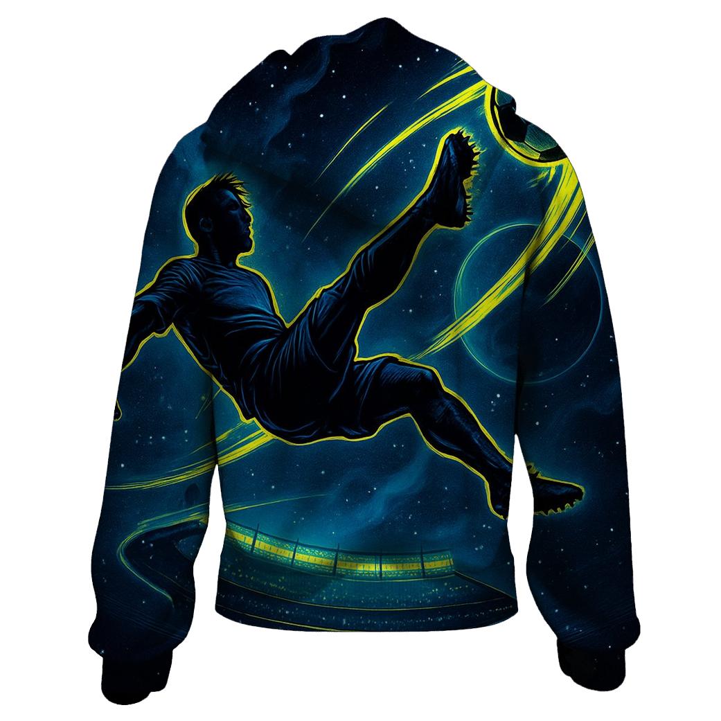 Cosmic Soccer Striker embroidered hoodies