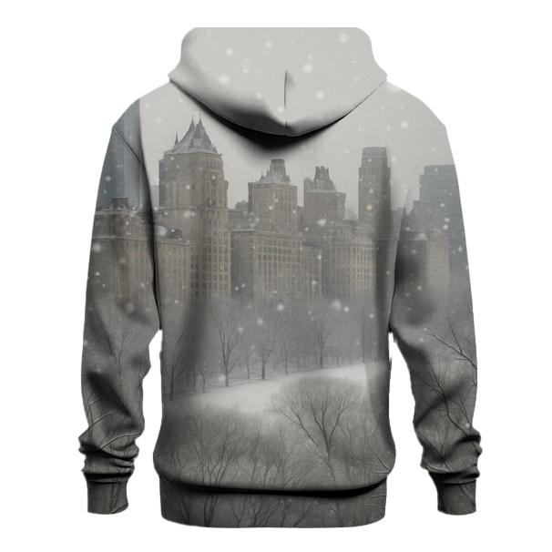 Winter Snowfall Over Central Park South pullover hoodies