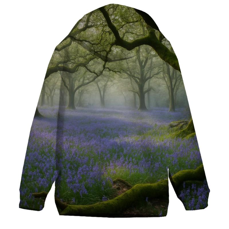 Bluebells Beneath Ancient Oak Canopy hoodie styles