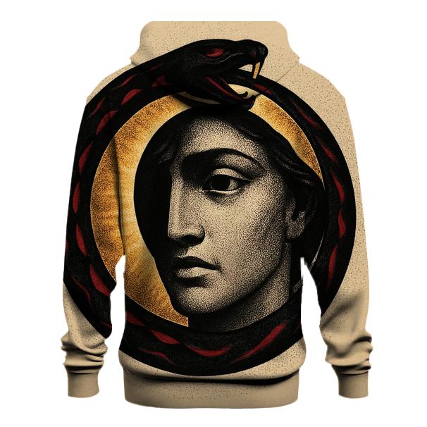 Solar Eclipse Ouroboros Mask heavyweight hoodies