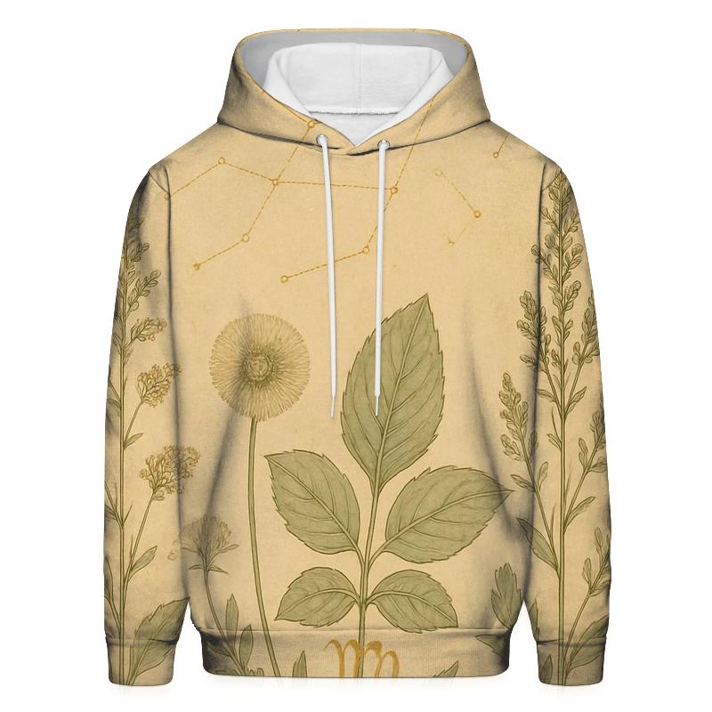 Virgo Celestial Herb Garden Chart graphic hoodies