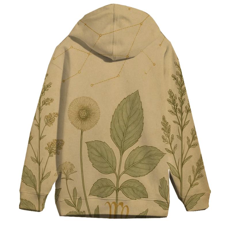Virgo Celestial Herb Garden Chart graphic hoodies