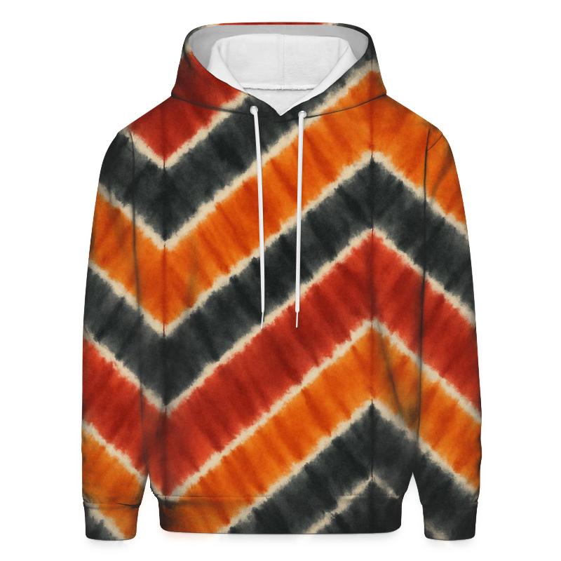 Volcanic Chevron Accordion Bands embroidered hoodies