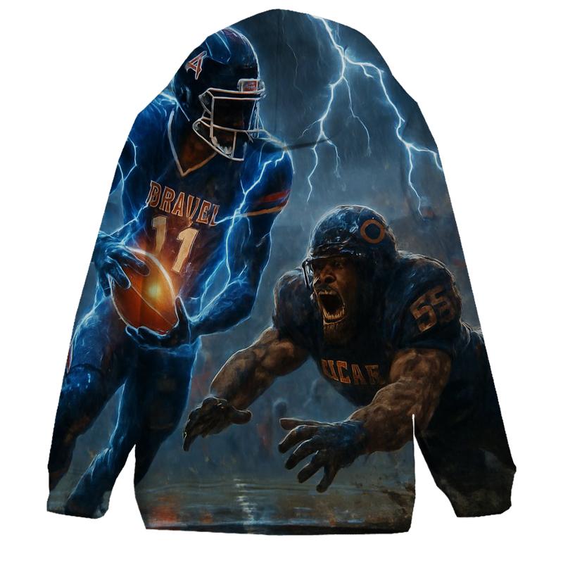 Thunderstorm Over The Rivalry Field designer hoodies