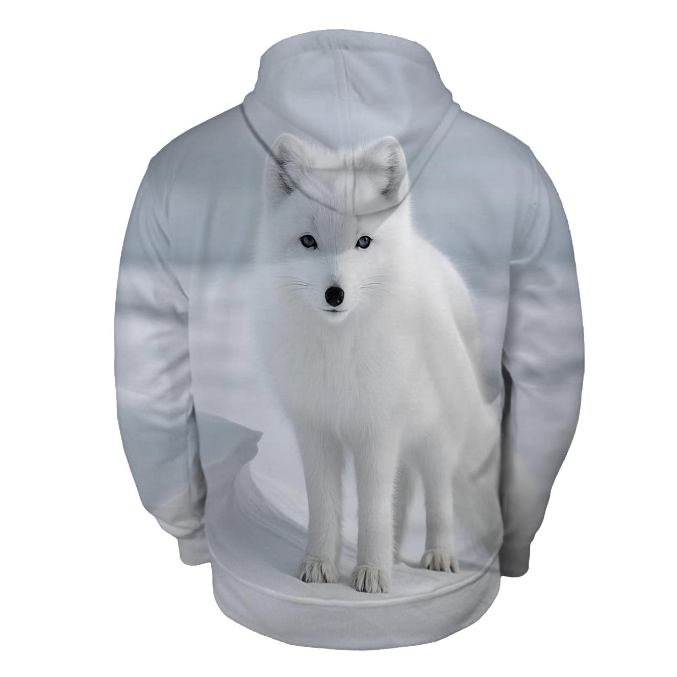 Arctic Fox On Wind Carved Ridge custom hoodies