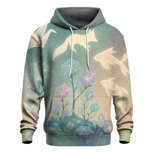 Quantum Origami Garden printed hoodies