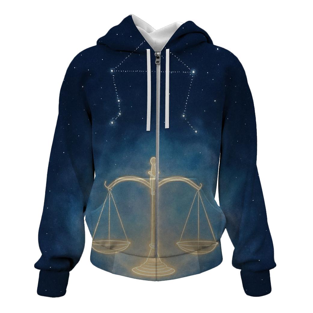 Luminous Libra Star Scales premium hoodies