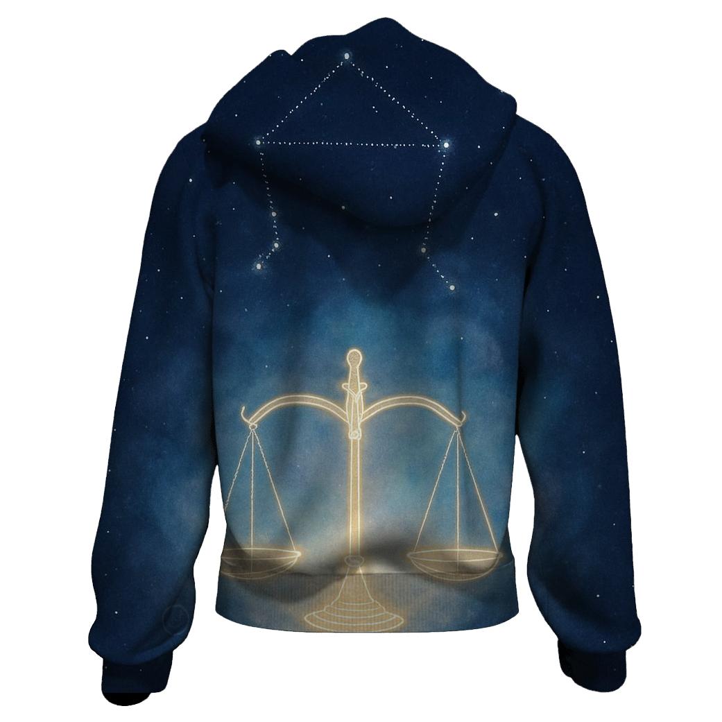 Luminous Libra Star Scales premium hoodies