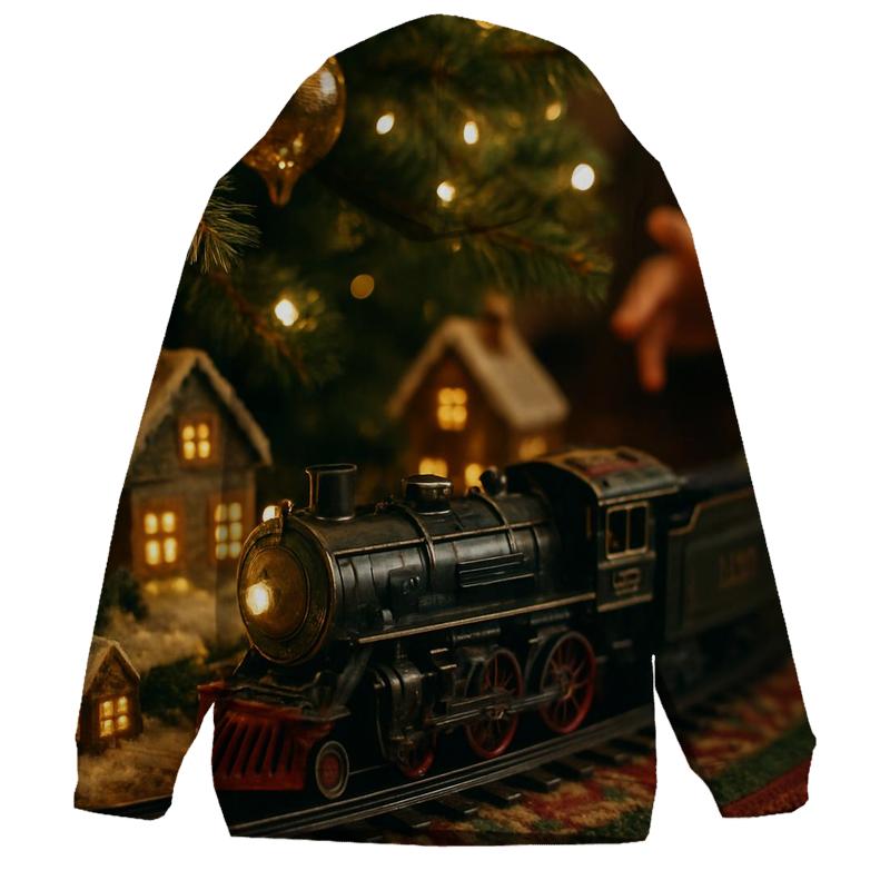 Toy Train Around The Christmas Tree pullover hoodies