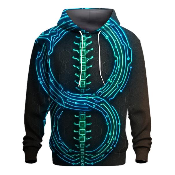 Cyber Circuit Ouroboros Spine hoodie styles