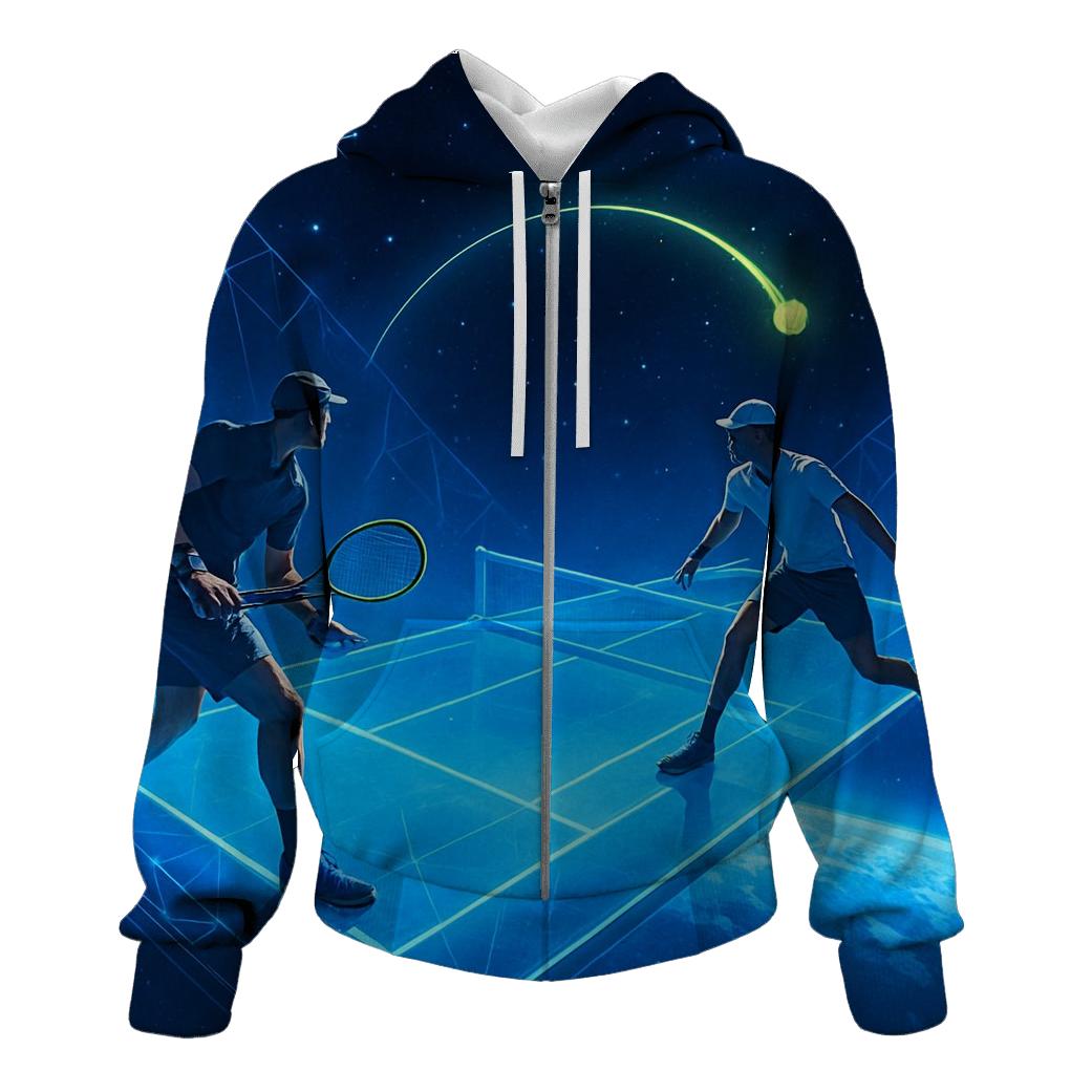 Orbital Tennis Rally graphic hoodies