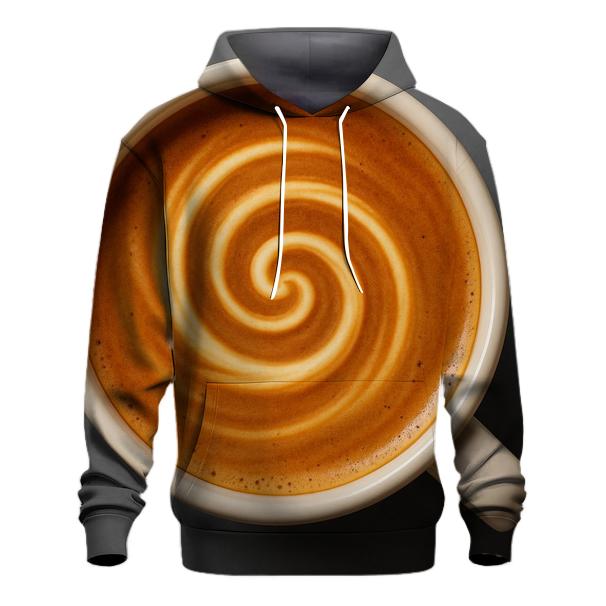 Golden Crema Spiral zip-up hoodies