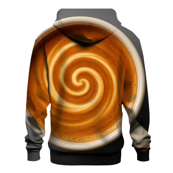 Golden Crema Spiral zip-up hoodies