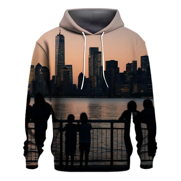 Financial District Skyline From Staten Island Esplanade pullover hoodies