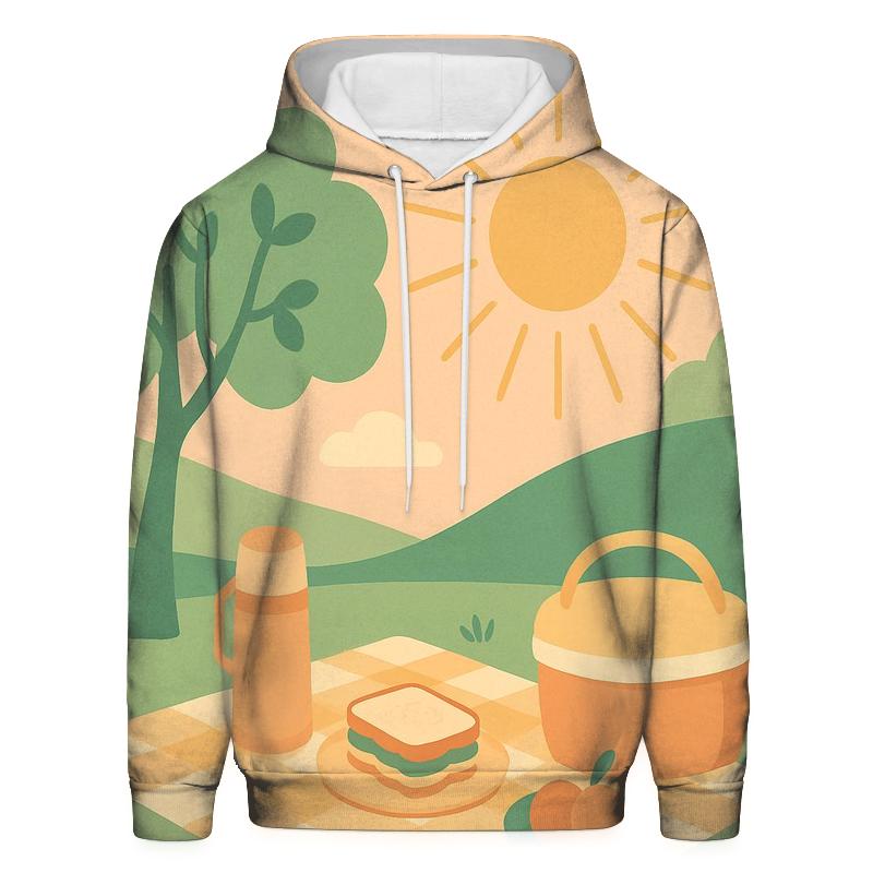 Vintage Picnic Meadow custom hoodies