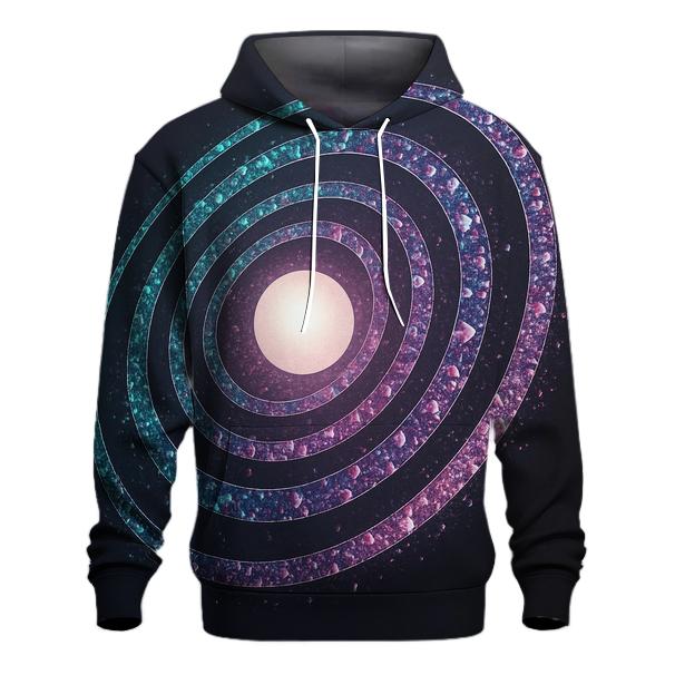 Iridescent Orbit Rings heavyweight hoodies