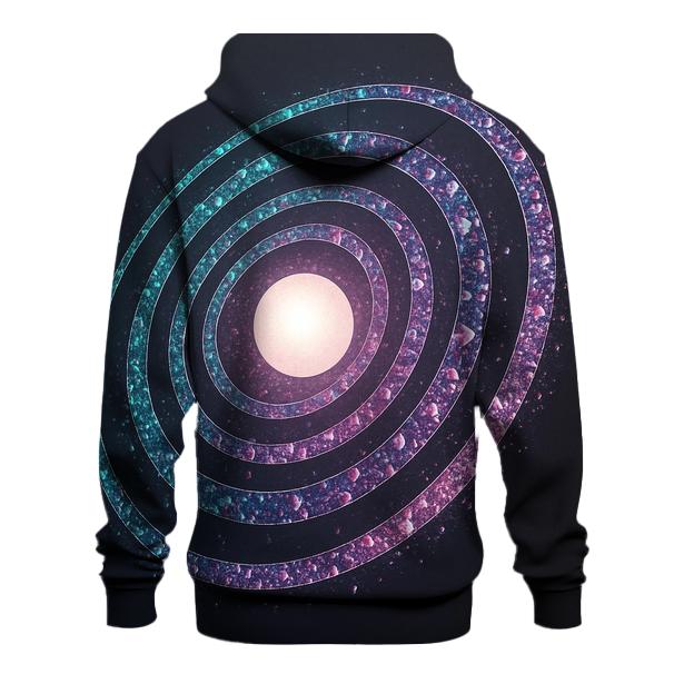 Iridescent Orbit Rings heavyweight hoodies