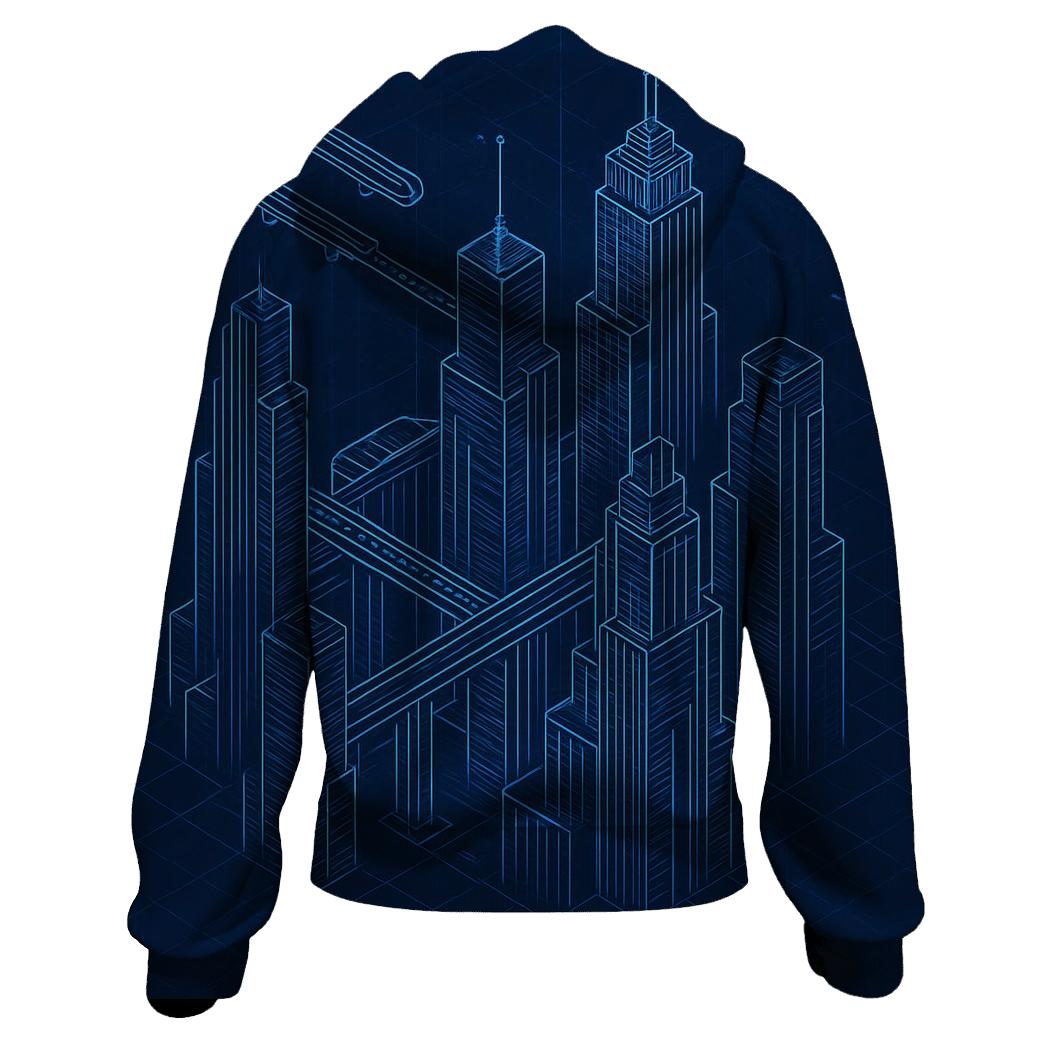 Celestial Blueprint City heavyweight hoodies