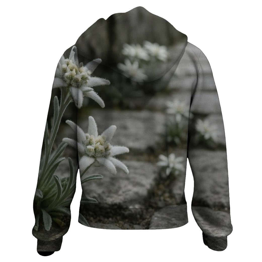 Alpine Edelweiss On Ancient Stone Path pullover hoodies