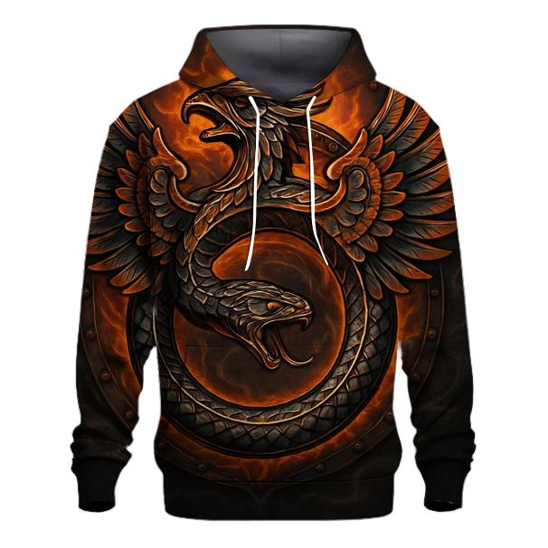 Mechanical Phoenix Ouroboros printed hoodies