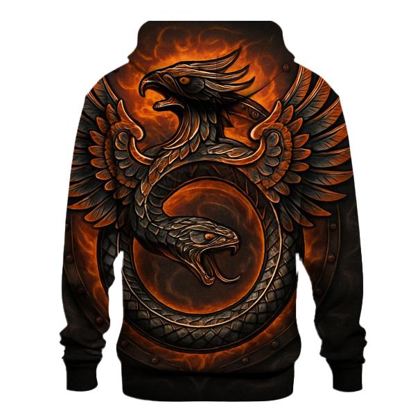 Mechanical Phoenix Ouroboros printed hoodies
